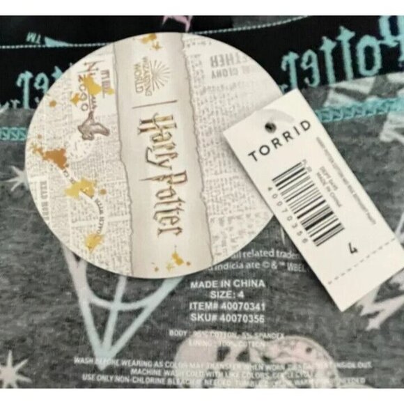 Harry Potter + 4 Deathly Hallows-Dark Mark Print Logo Waistband Boyshort Panties - Picture 6 of 6